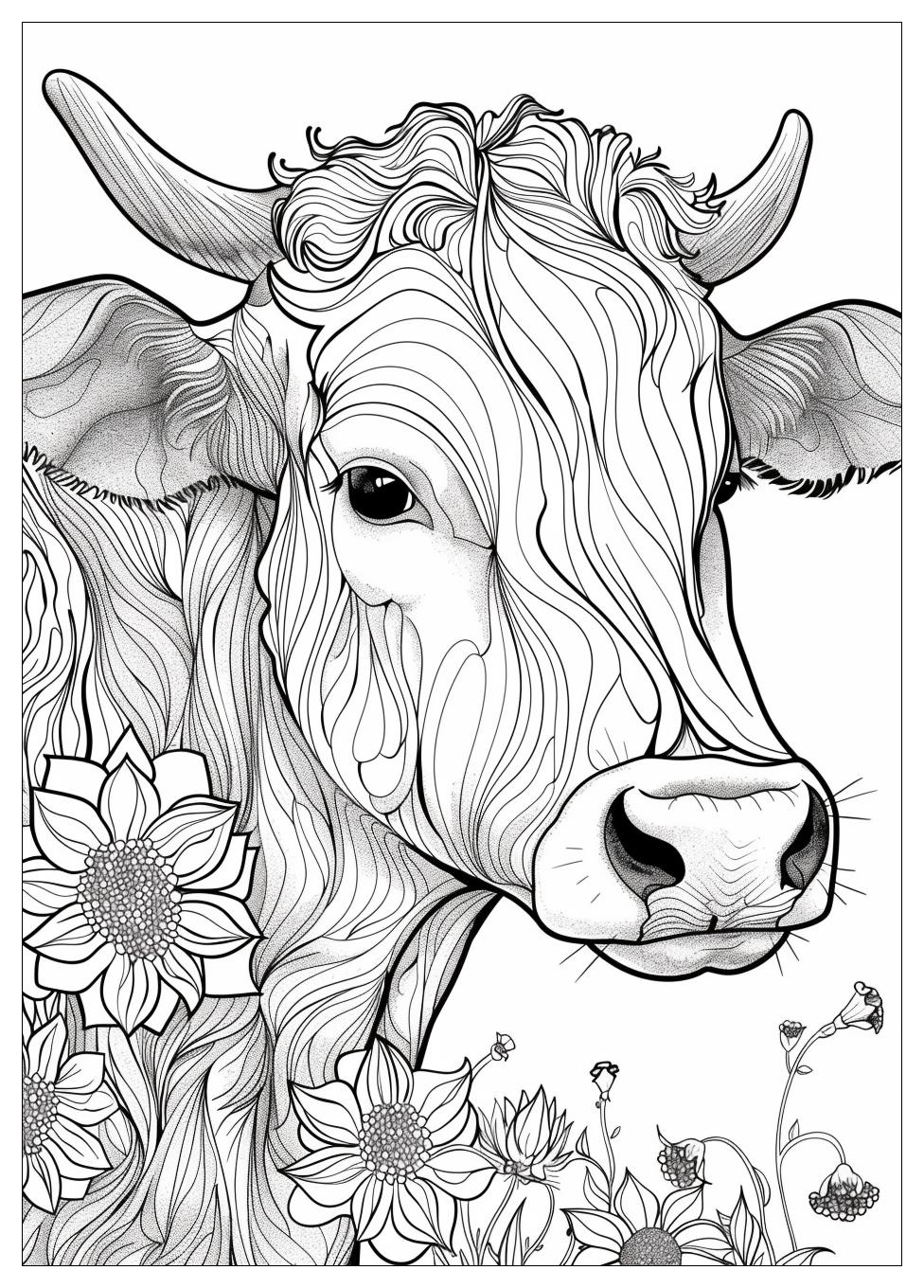 Cow Coloring Pages-13