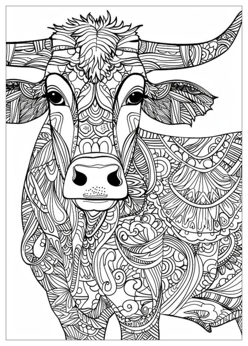 Cow Coloring Pages-14