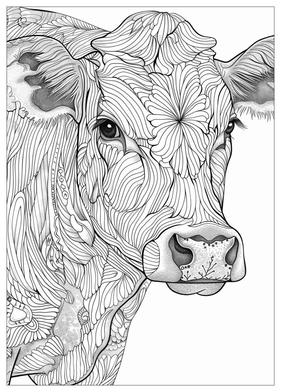 Cow Coloring Pages-15