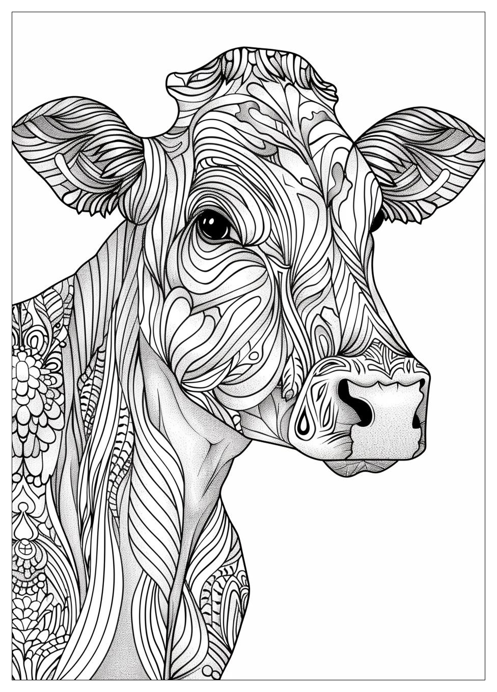 Cow Coloring Pages-17