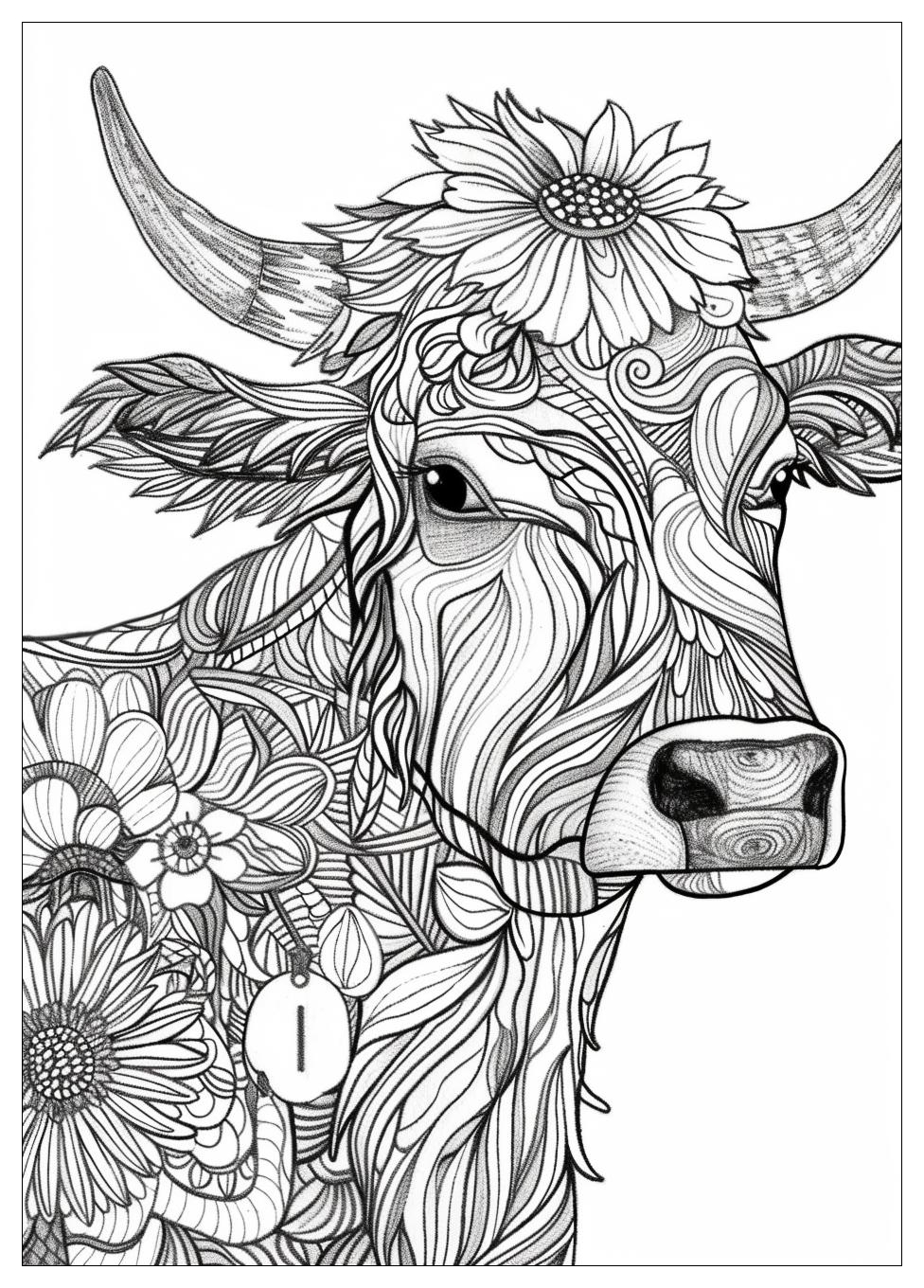 Cow Coloring Pages-18