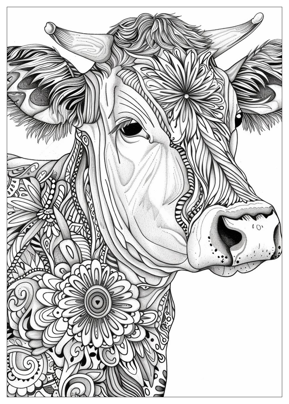 Cow Coloring Pages-20