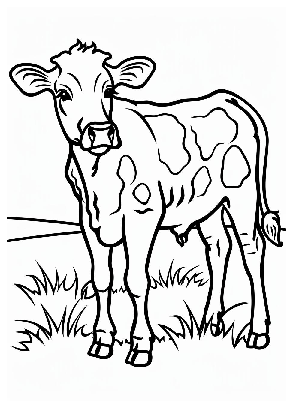 Cow Coloring Pages-5