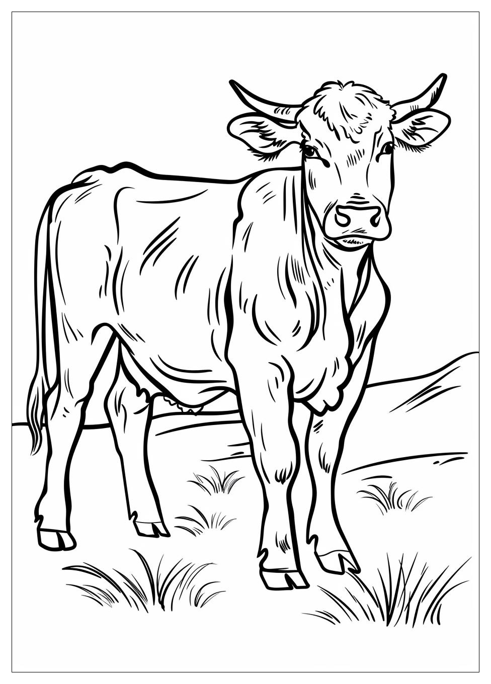 Cow Coloring Pages-6