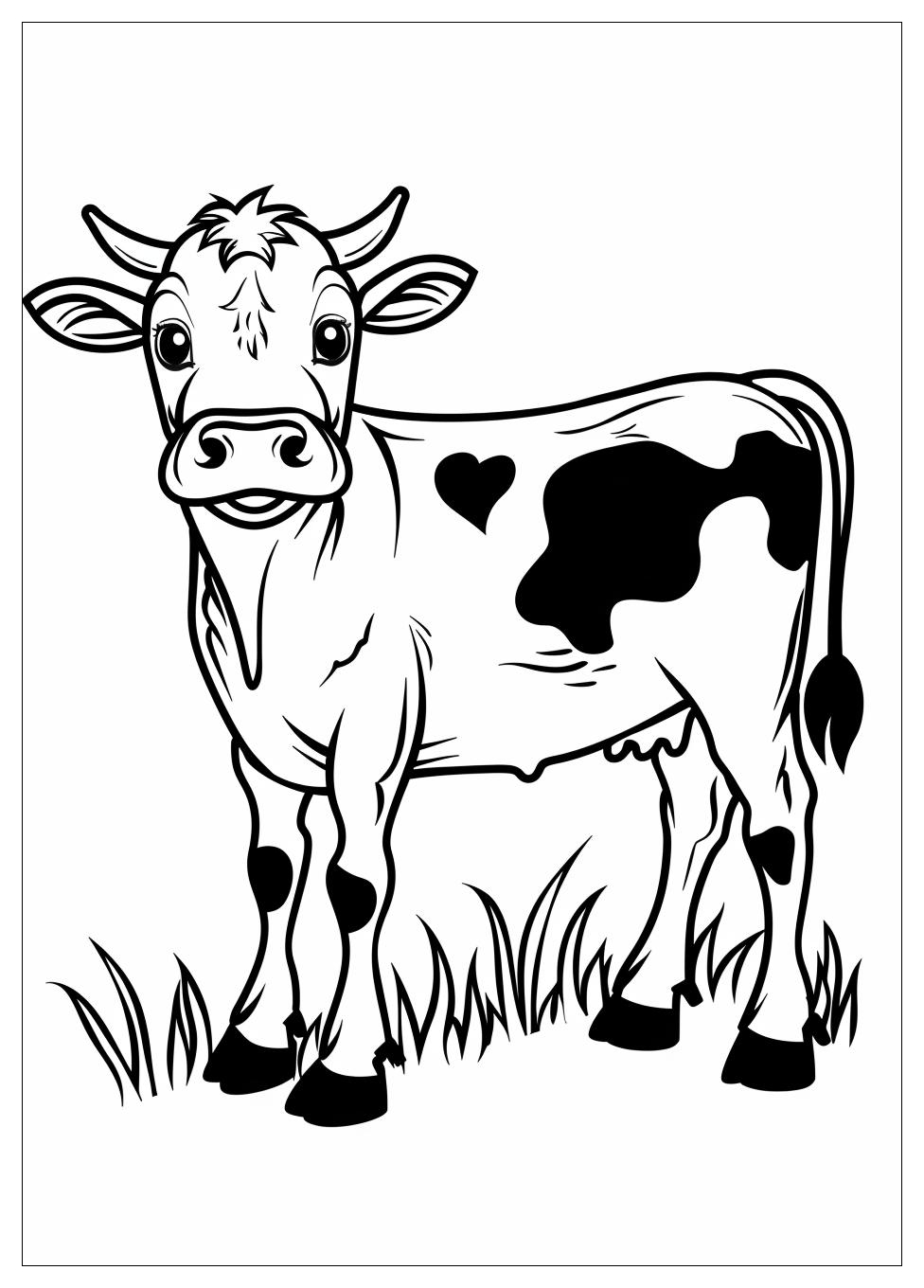 Cow Coloring Pages-7