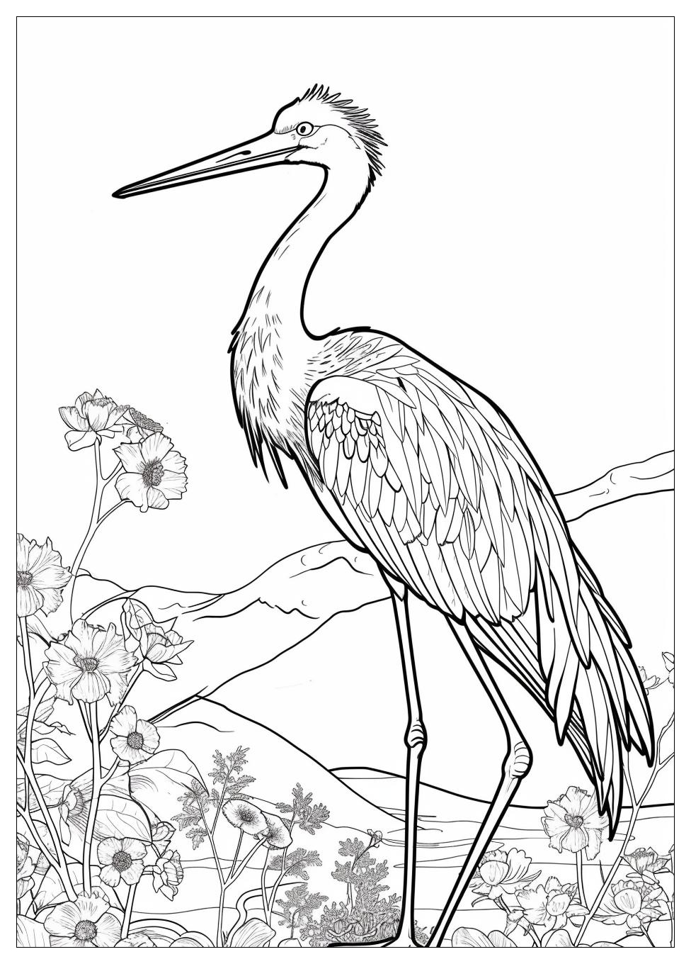 Crane Coloring Pages-1