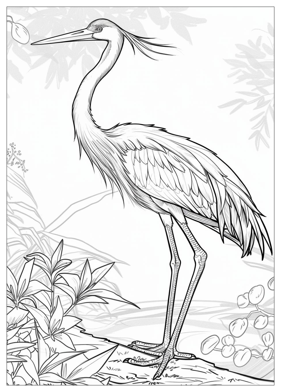 Crane Coloring Pages-10