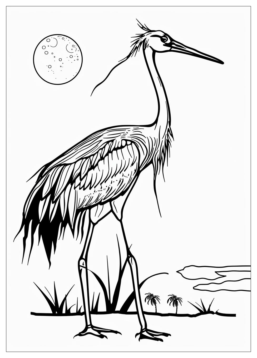 Crane Coloring Pages-11