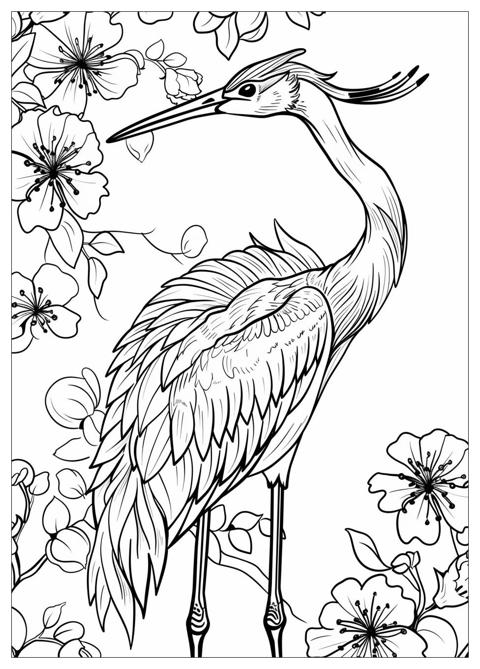 Crane Coloring Pages-12