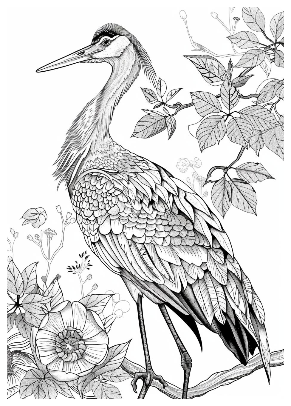 Crane Coloring Pages-13