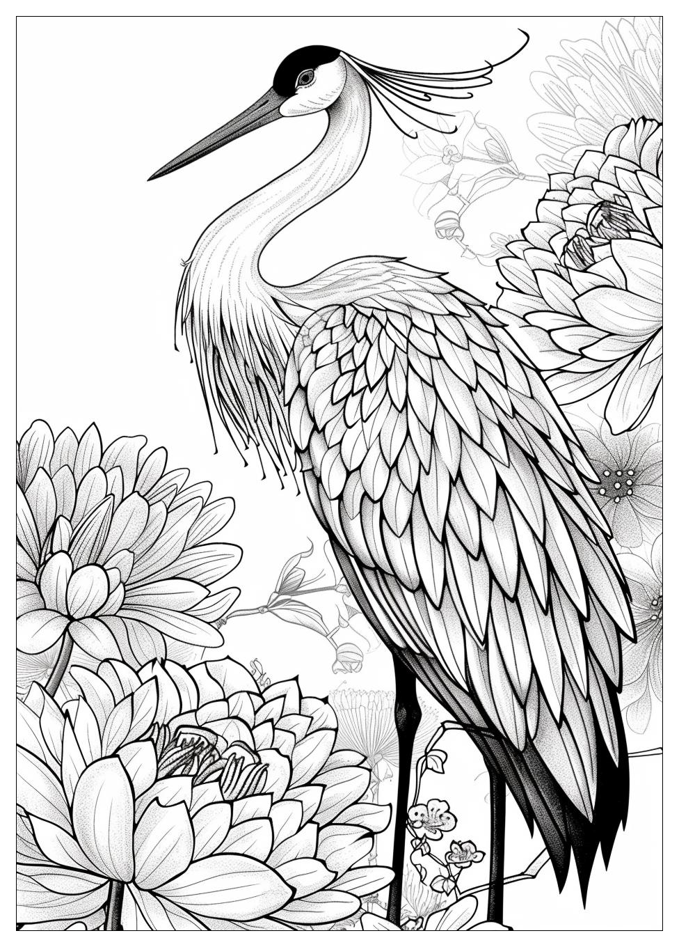 Crane Coloring Pages-14