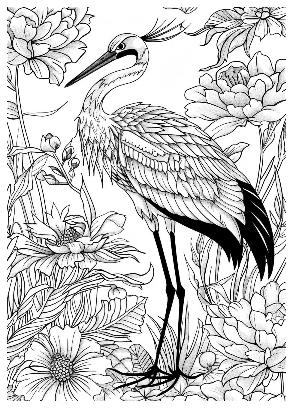 Crane Coloring Pages-15