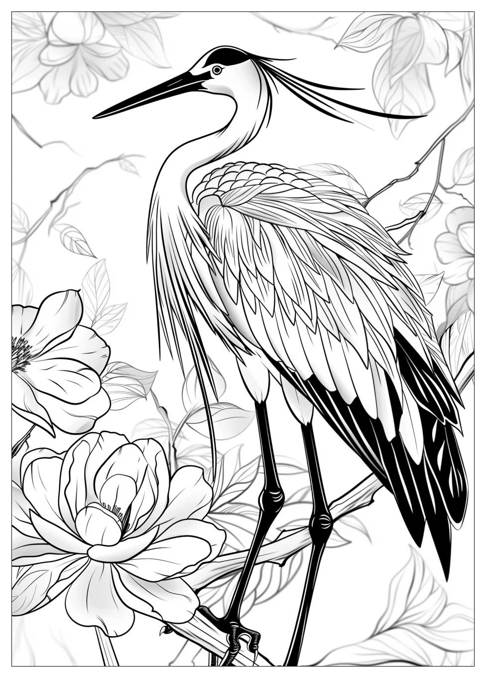 Crane Coloring Pages-16