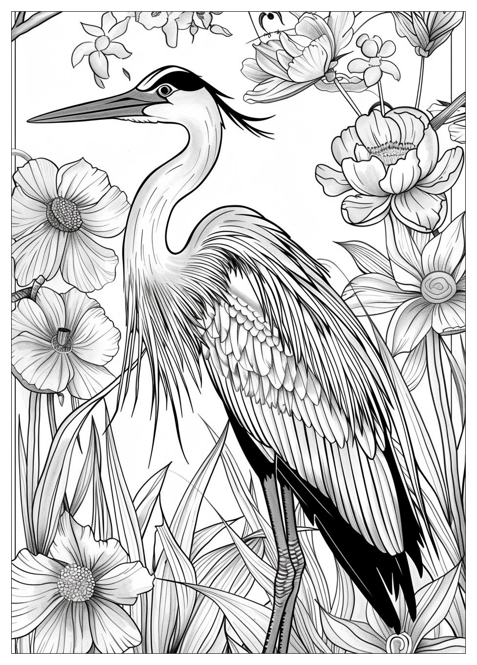 Crane Coloring Pages-18