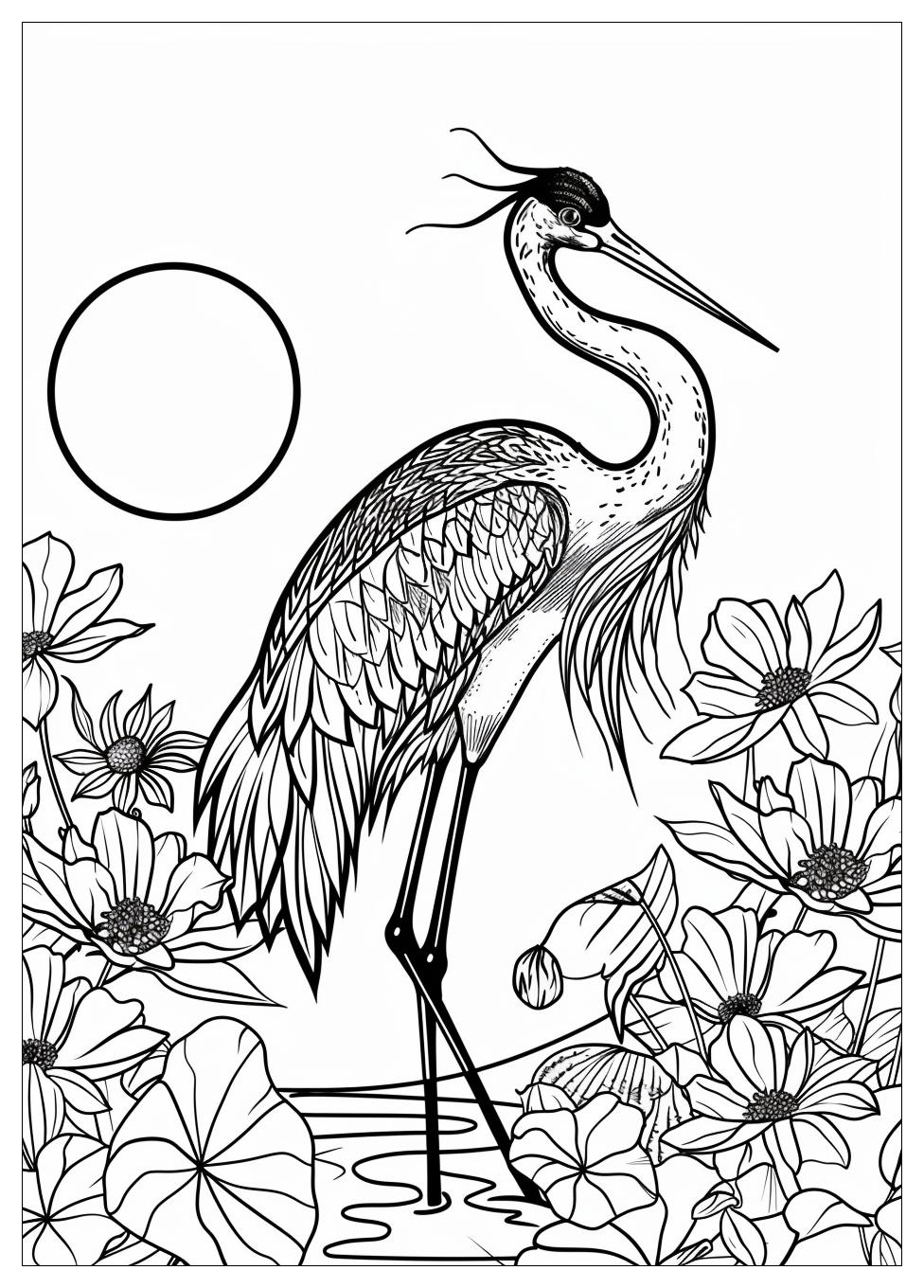 Crane Coloring Pages-19