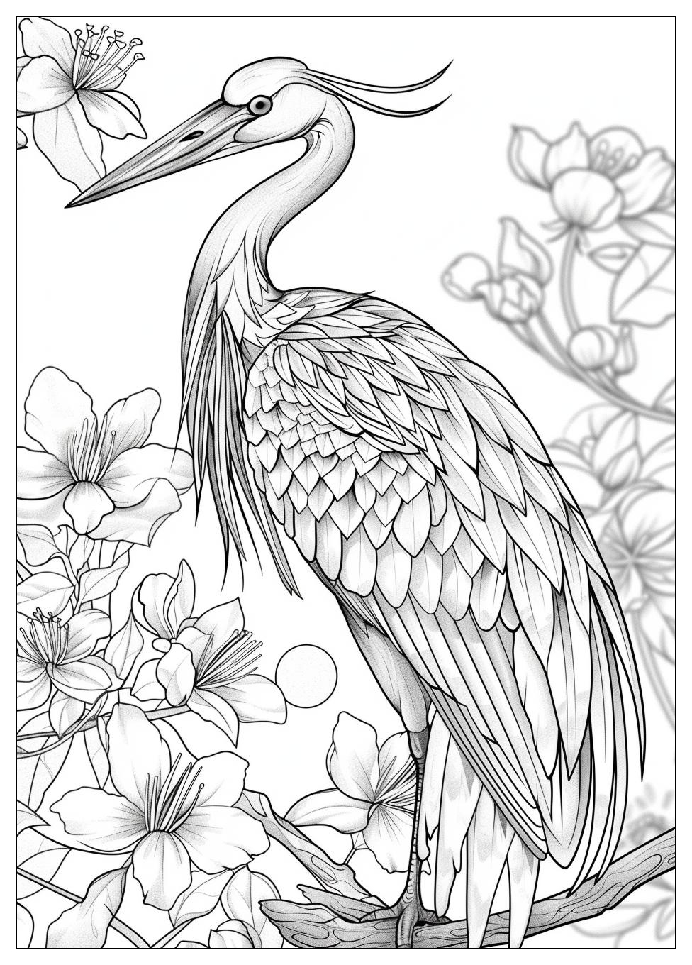 Crane Coloring Pages-20