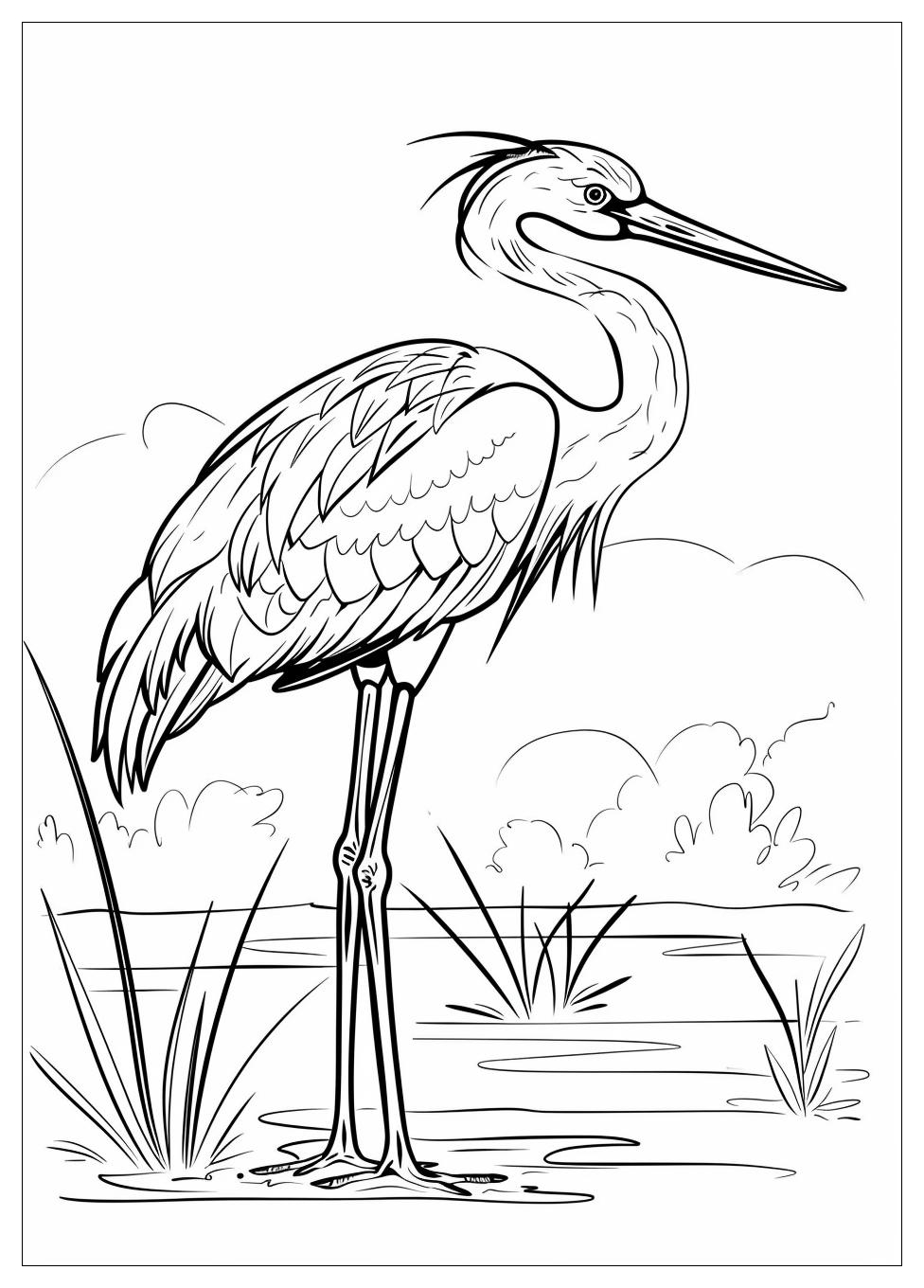 Crane Coloring Pages-4