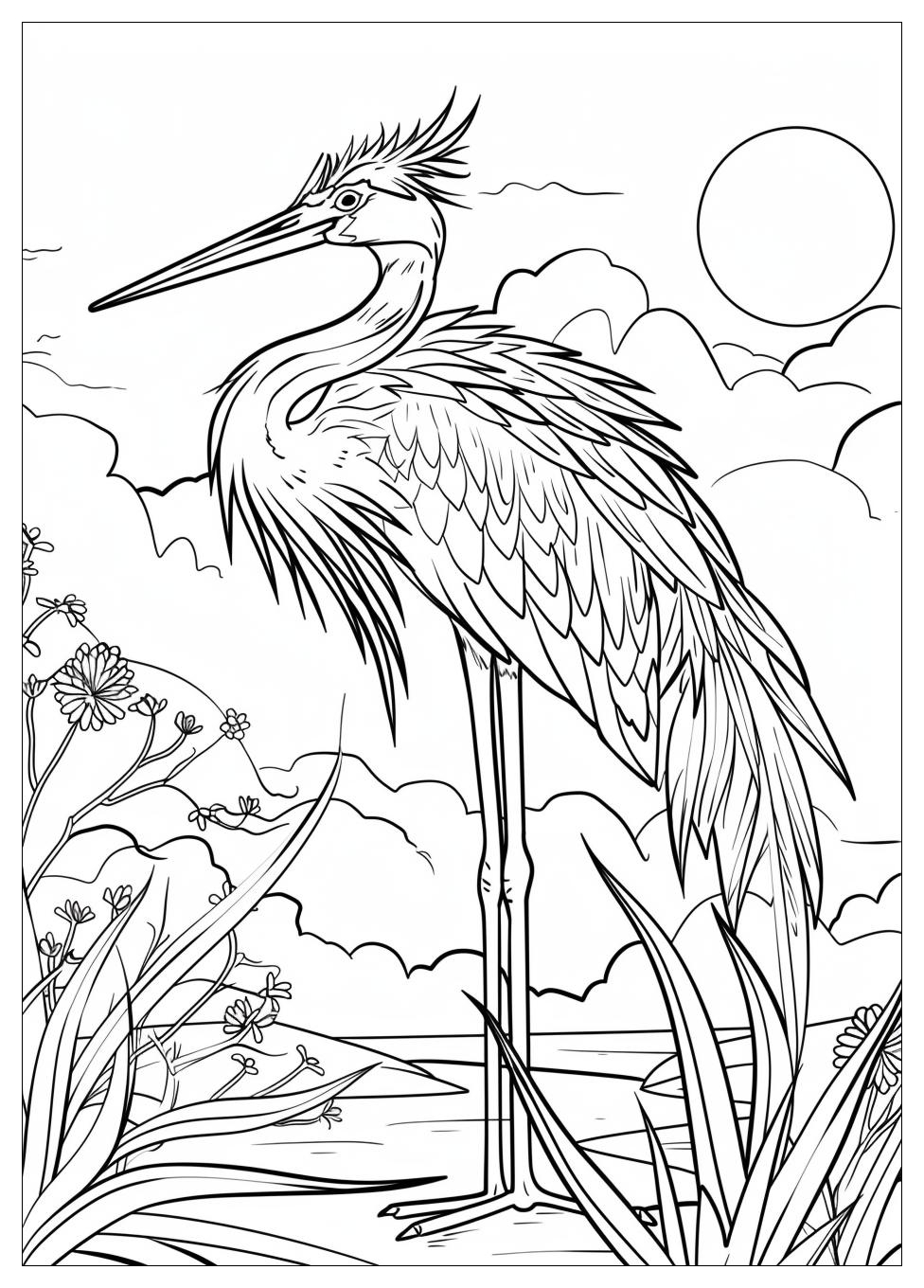 Crane Coloring Pages-5