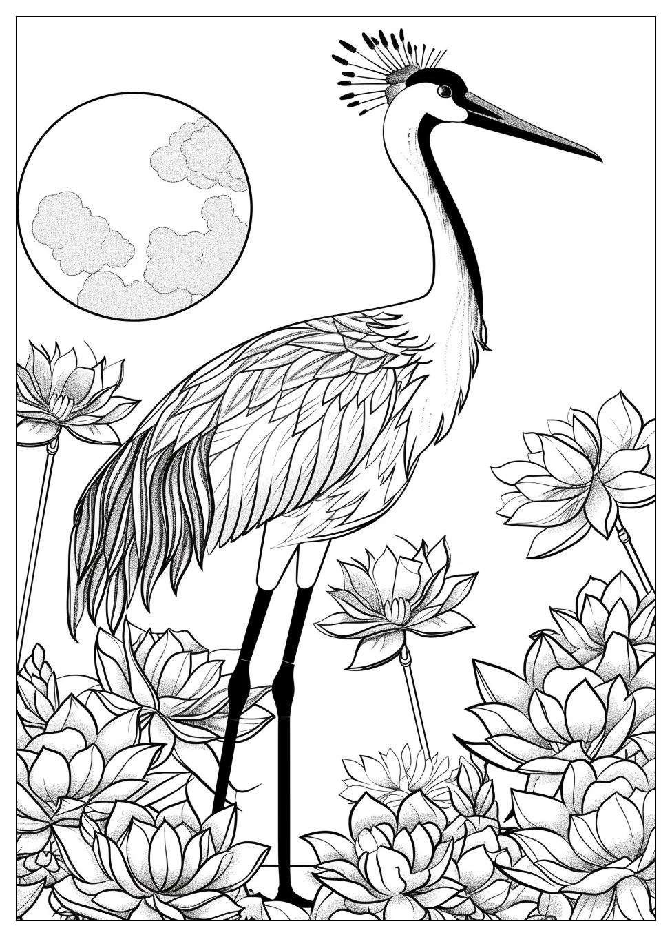 Crane Coloring Pages-6