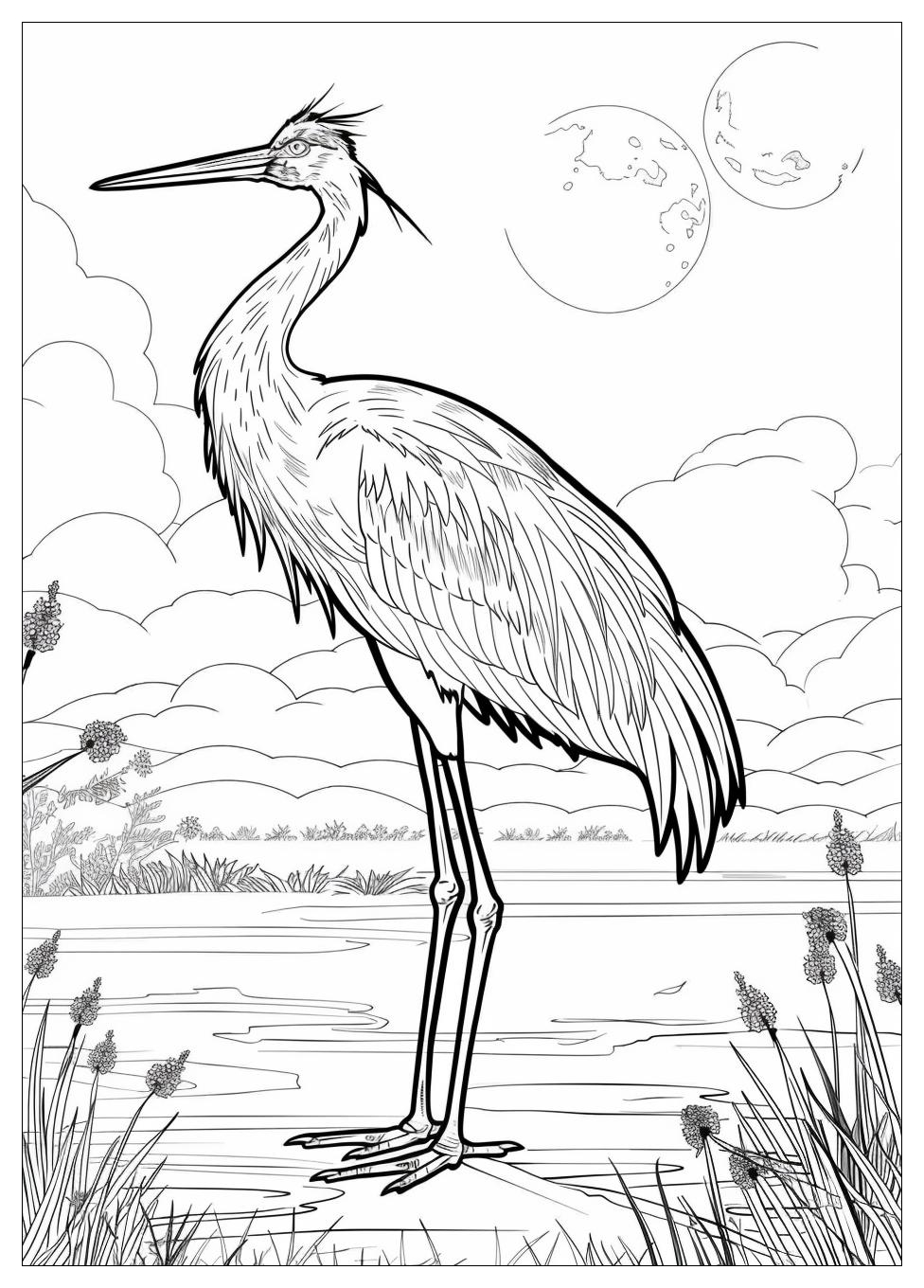 Crane Coloring Pages-7