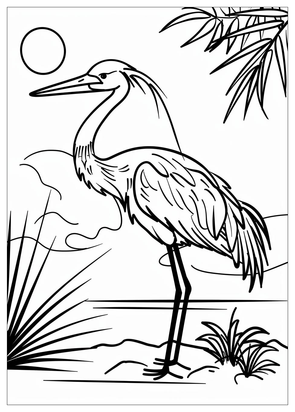 Crane Coloring Pages-8