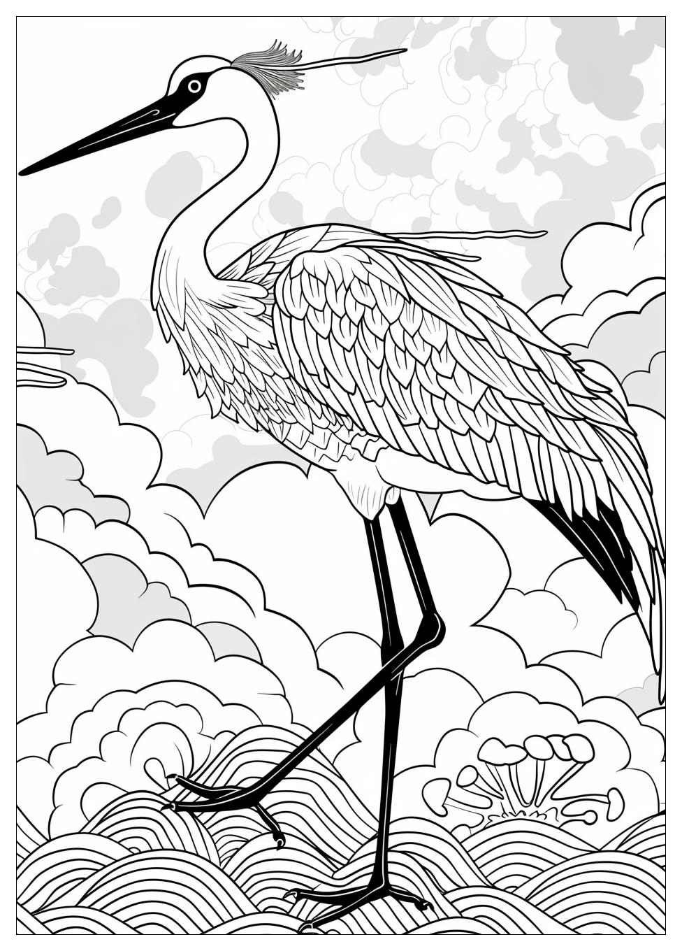 Crane Coloring Pages-9