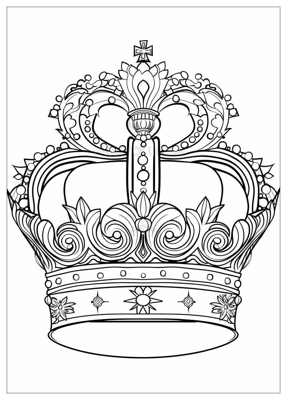 Crown Coloring Pages-19