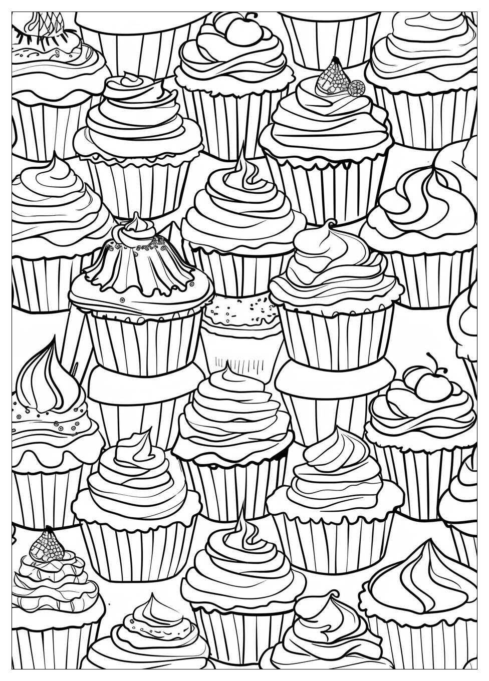 Cupcake Coloring Pages-3