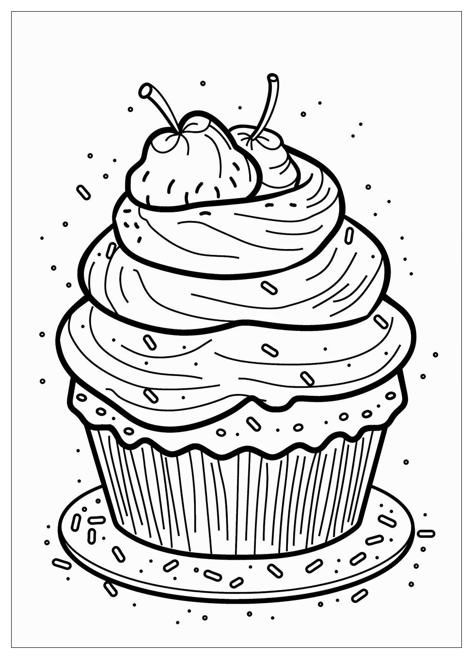 Cupcake Coloring Pages-8