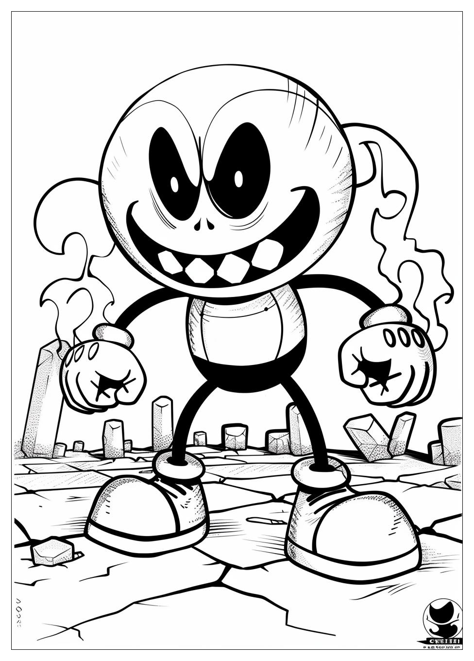 Cuphead Coloring Pages-2