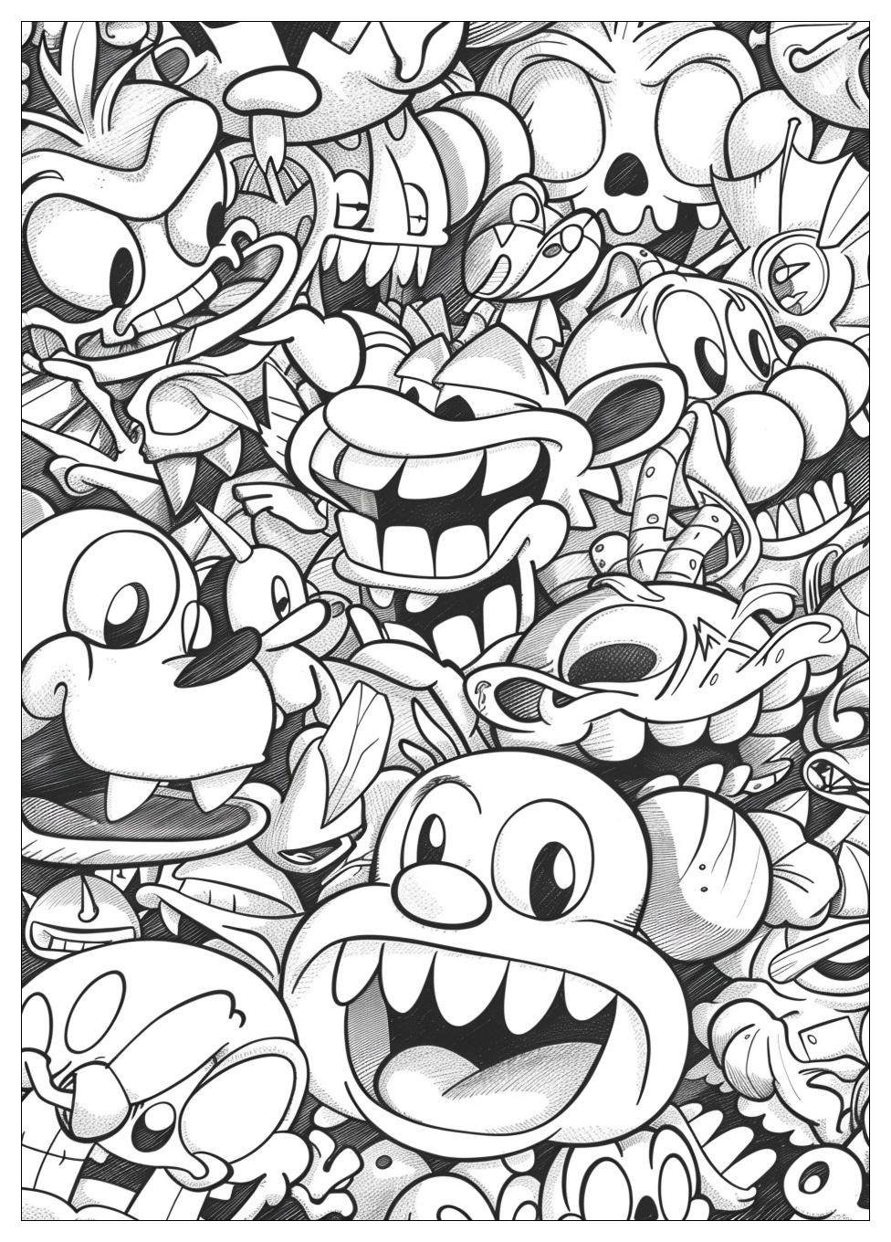 Cuphead Coloring Pages-22