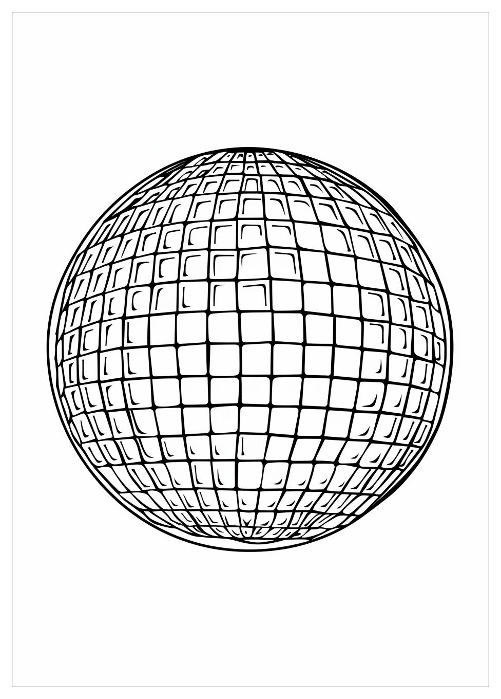 Disco Ball Coloring Pages-3