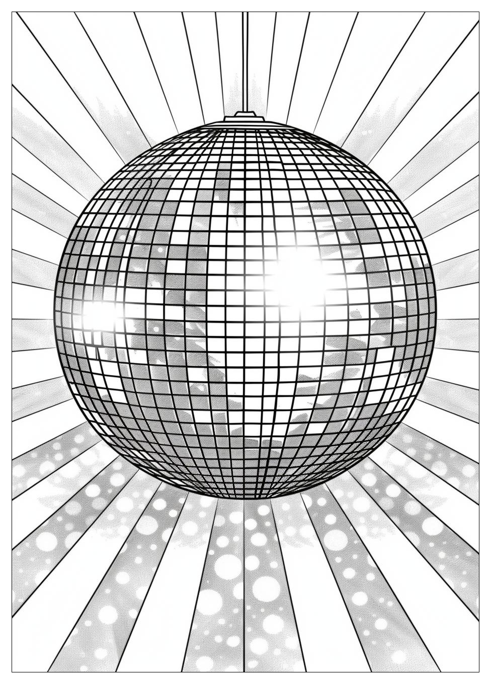 Disco Ball Coloring Pages-7