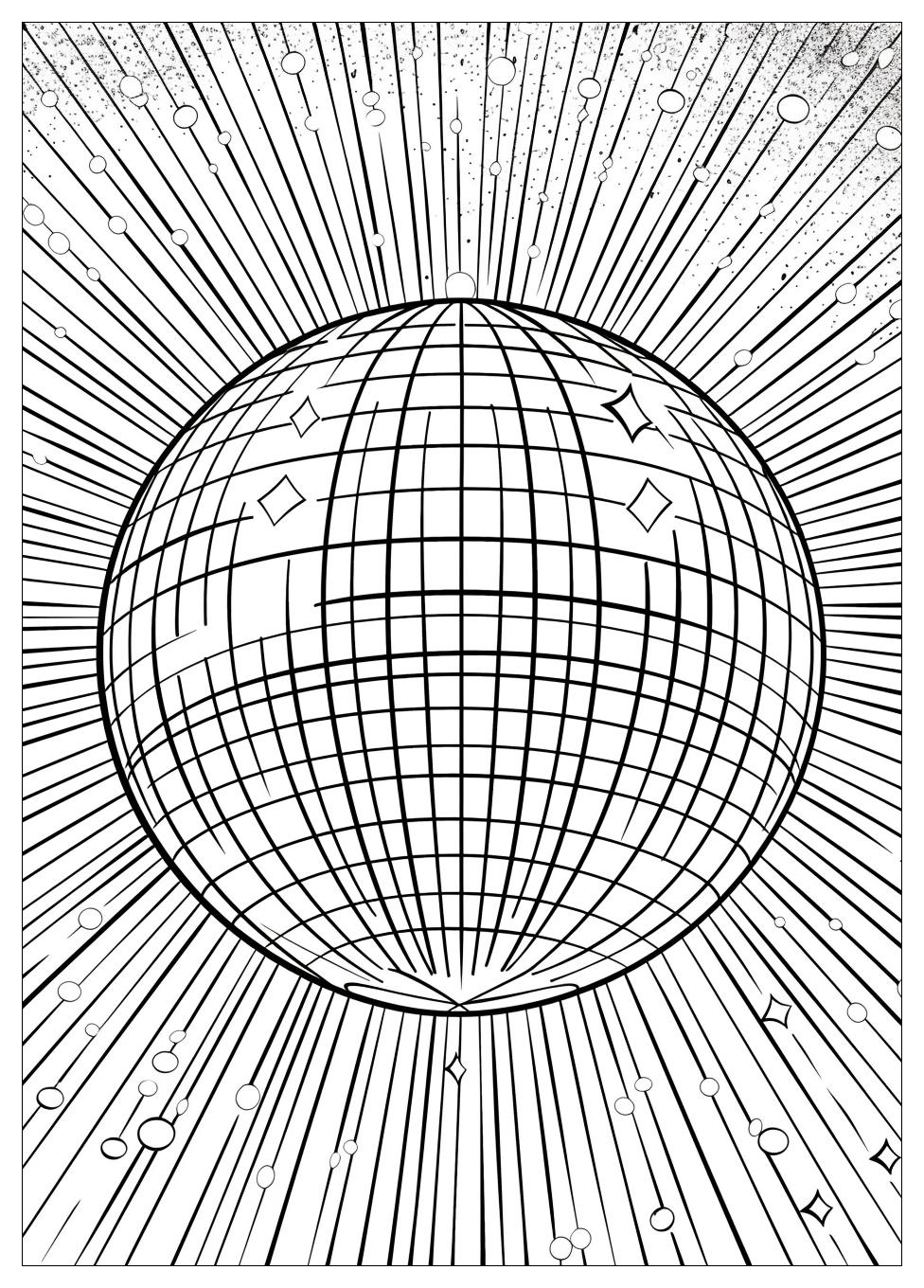 Disco Ball Coloring Pages-9