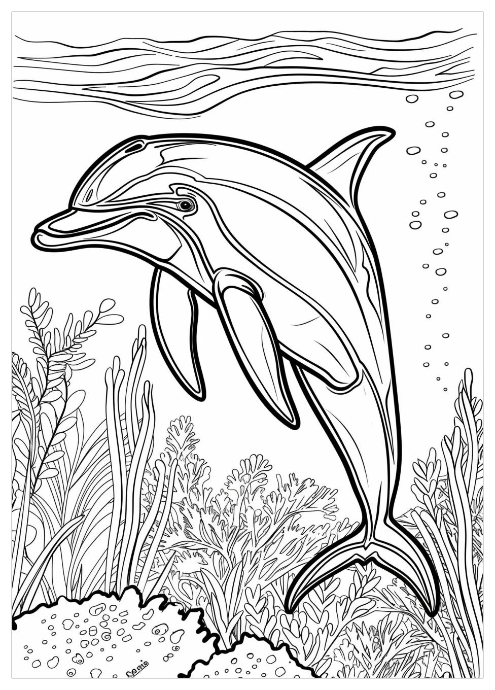 Dolphin Coloring Pages-11