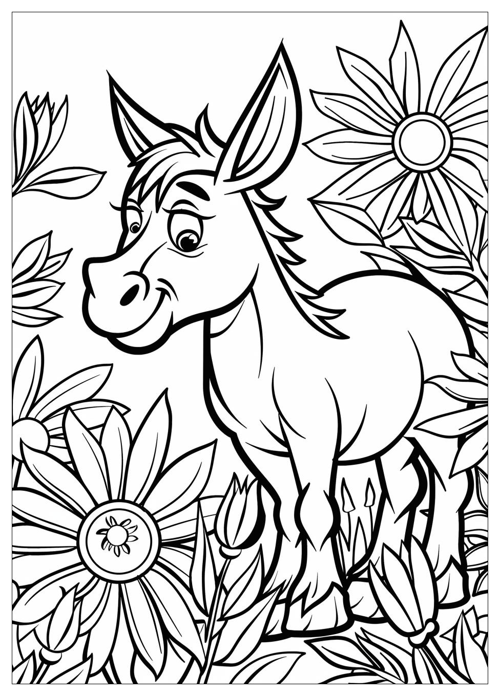 Donkey Coloring Pages-1