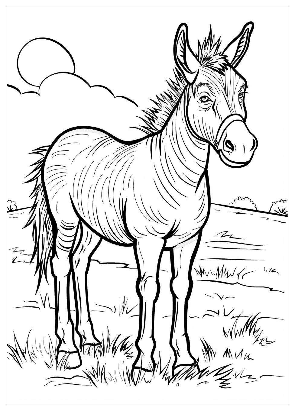 Donkey Coloring Pages-10