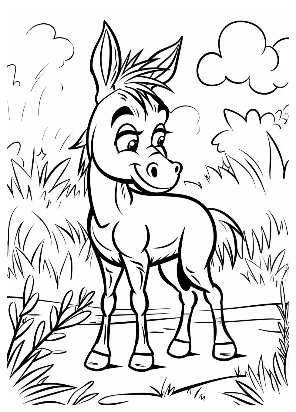 Donkey Coloring Pages-11