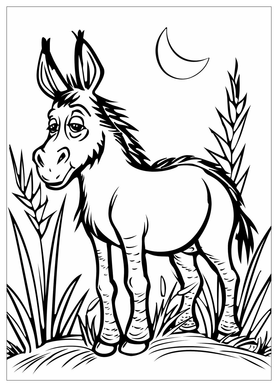 Donkey Coloring Pages-12