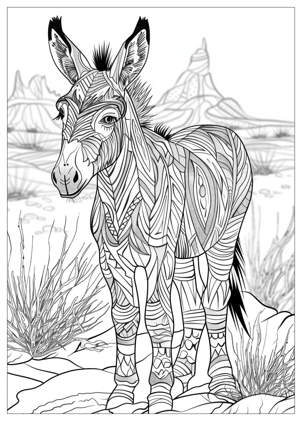 Donkey Coloring Pages-14