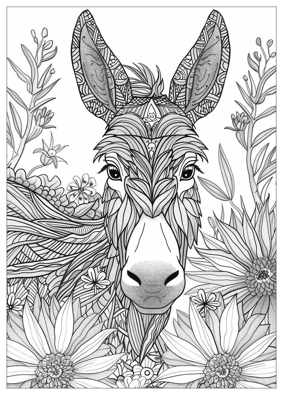 Donkey Coloring Pages-15