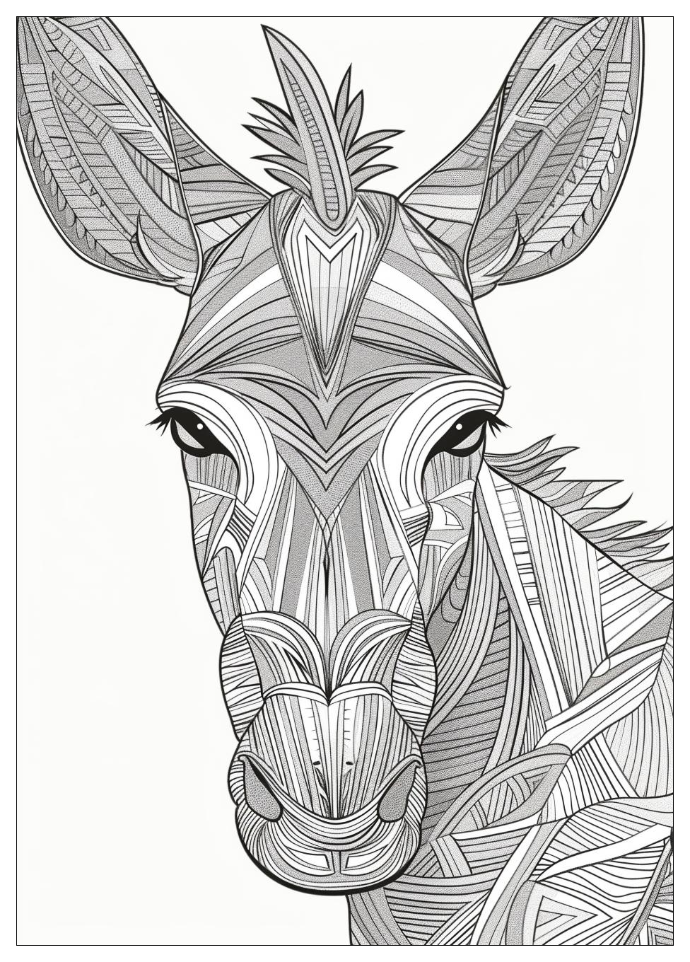 Donkey Coloring Pages-16