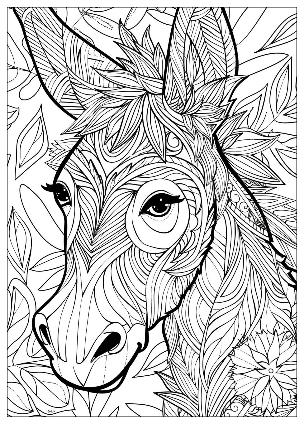 Donkey Coloring Pages-17