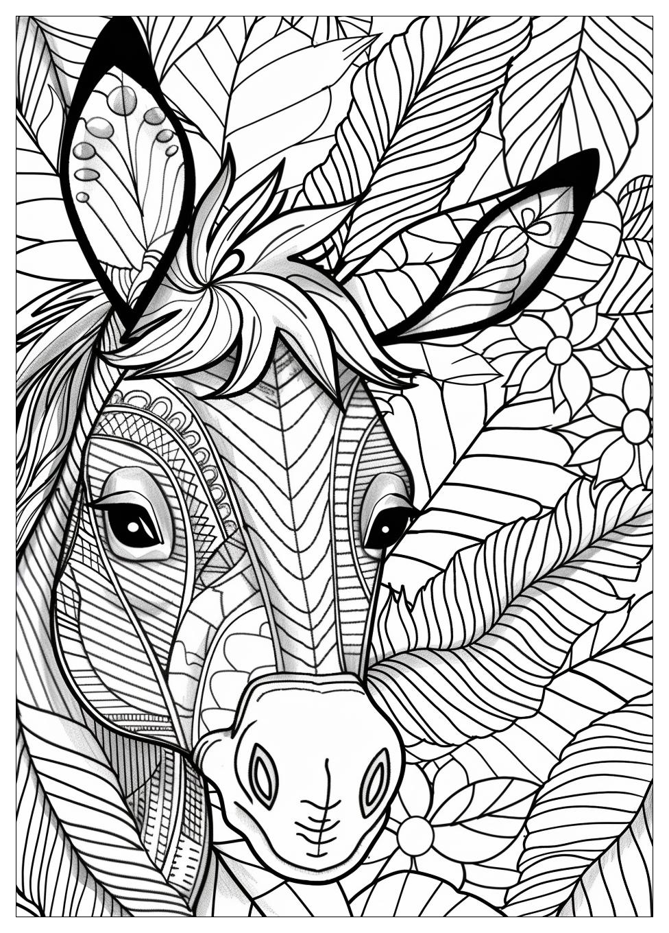 Donkey Coloring Pages-19