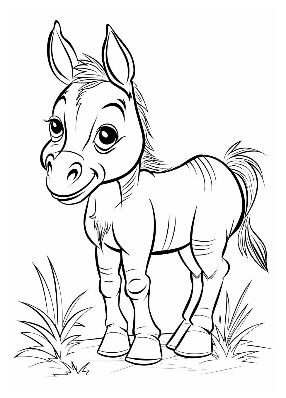 Donkey Coloring Pages-2