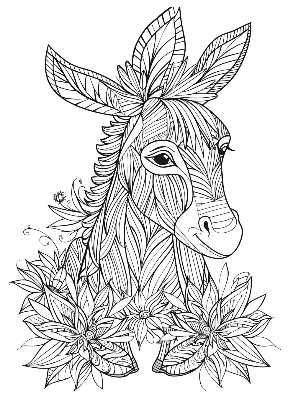 Donkey Coloring Pages-20