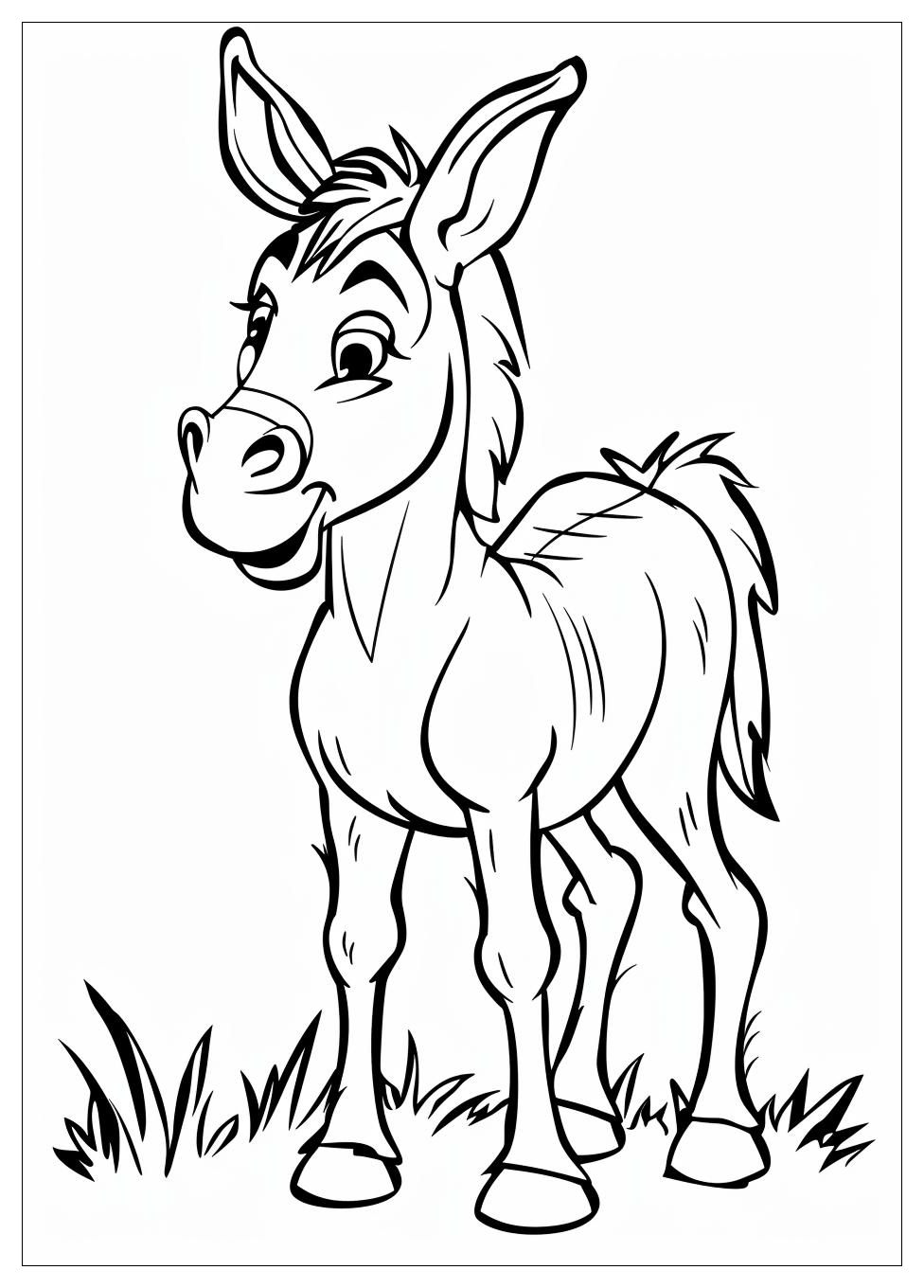 Donkey Coloring Pages-3