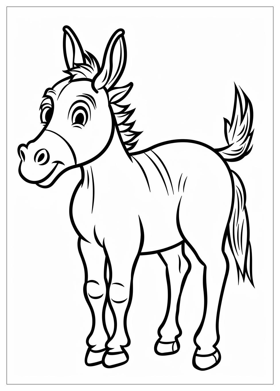 Donkey Coloring Pages-4