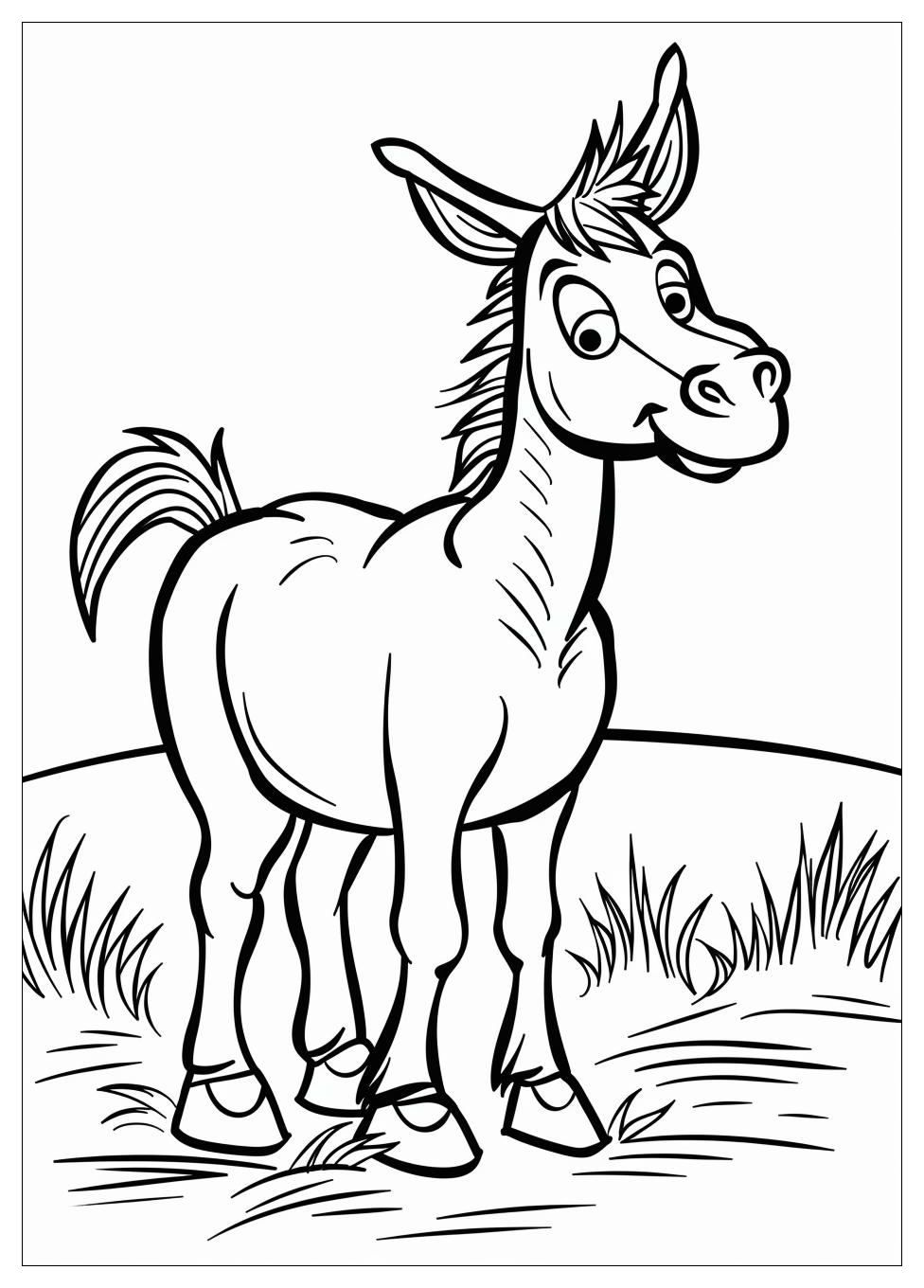 Donkey Coloring Pages-5