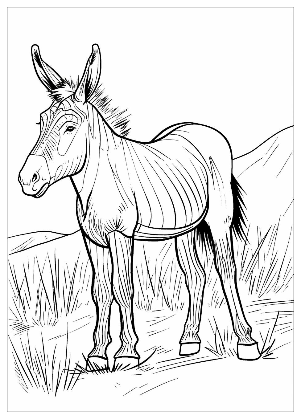 Donkey Coloring Pages-7